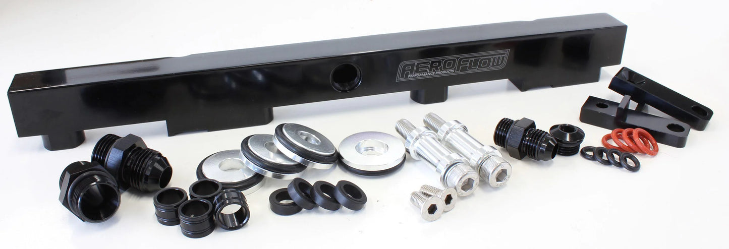 AEROFLOW NISSAN S13 SR20 BILLET EFI FUEL RAIL - BLACK (AF64-2009BLK)