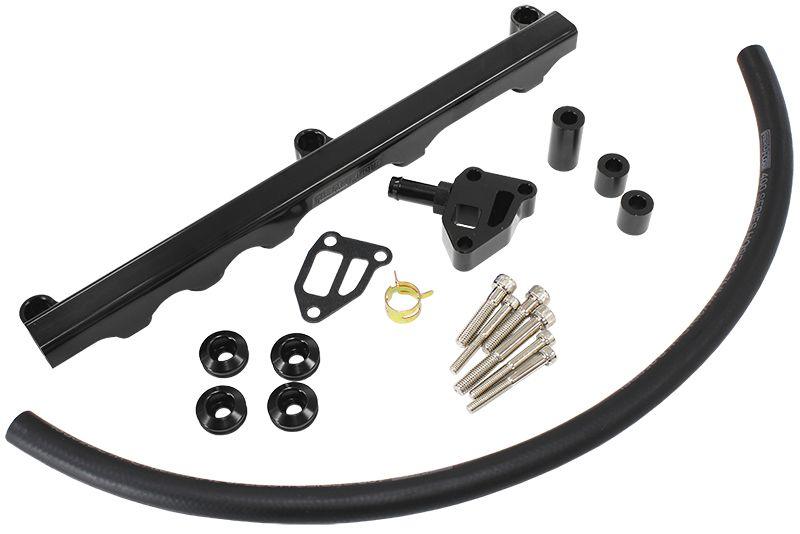 AEROFLOW NISSAN S14 AND S15 SR20 BILLET EFI FUEL RAIL - BLACK (AF64-2122BLK)