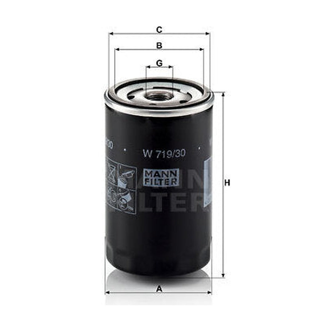 Audi VW Oil Filter - Mann 06A115561B