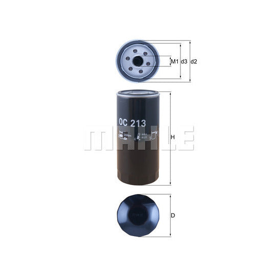 Porsche Engine Oil Filter - Mahle OC213