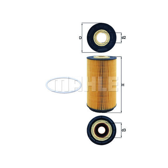 Audi VW Engine Oil Filter - Mahle 07C115562E