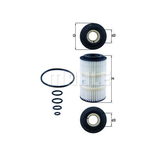 Mercedes Engine Oil Filter - Mahle 0001802609