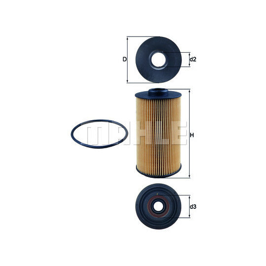 BMW Engine Oil Filter Kit - Mahle 11427510717