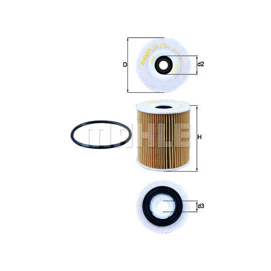 Mini Engine Oil Filter Kit - Mahle 11427512446