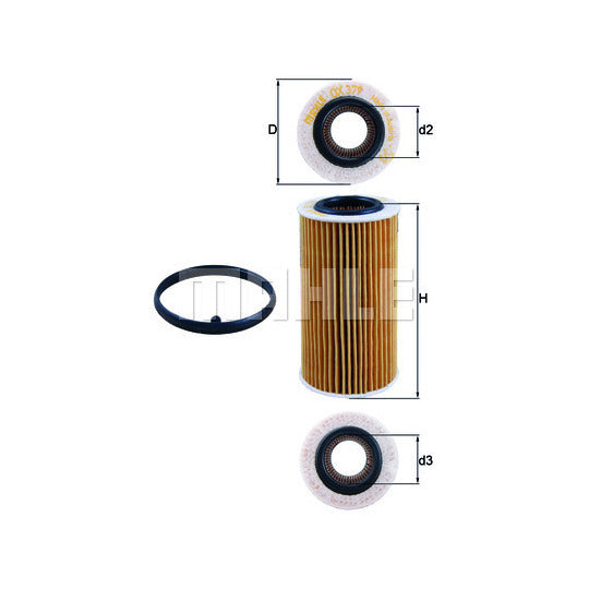 Audi Oil Filter Kit - Mahle 06D115562