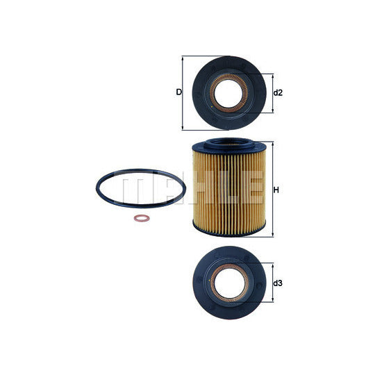 BMW Engine Oil Filter - Mahle 11427512300