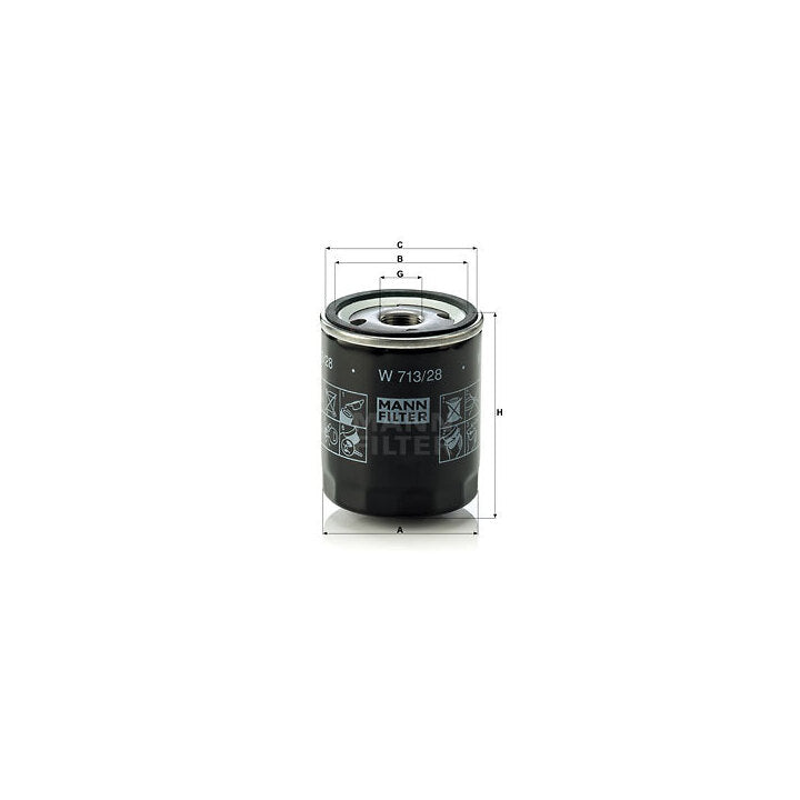 Land Rover Engine Oil Filter - Mann W713/28