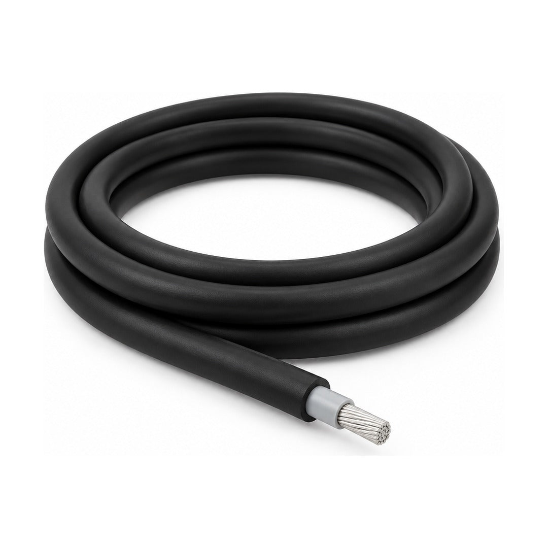 10mm2 Black DC Battery Cable - Double Insulated Tinned Copper (Per Metre)