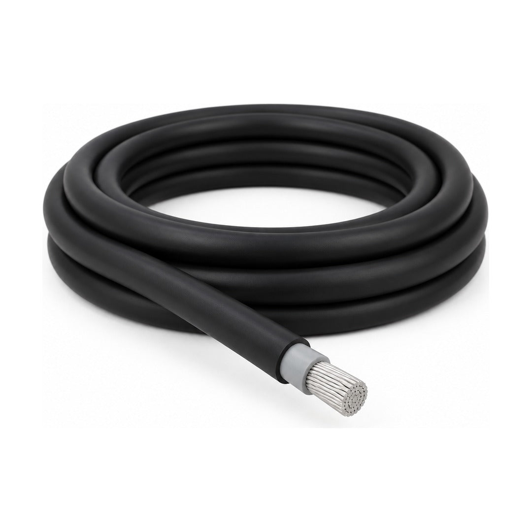 25mm2 Black DC Battery Cable - Double Insulated Tinned Copper (Per Metre)