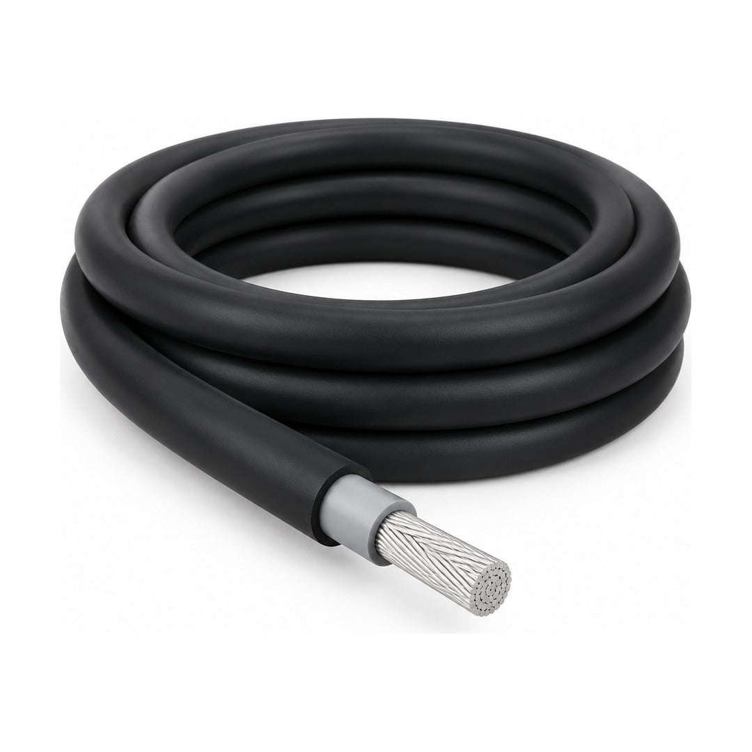 35mm2 Black DC Battery Cable - Double Insulated Tinned Copper (Per Metre)
