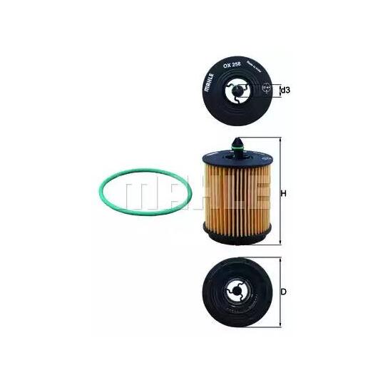 Engine Oil Filter - Mahle 12579143