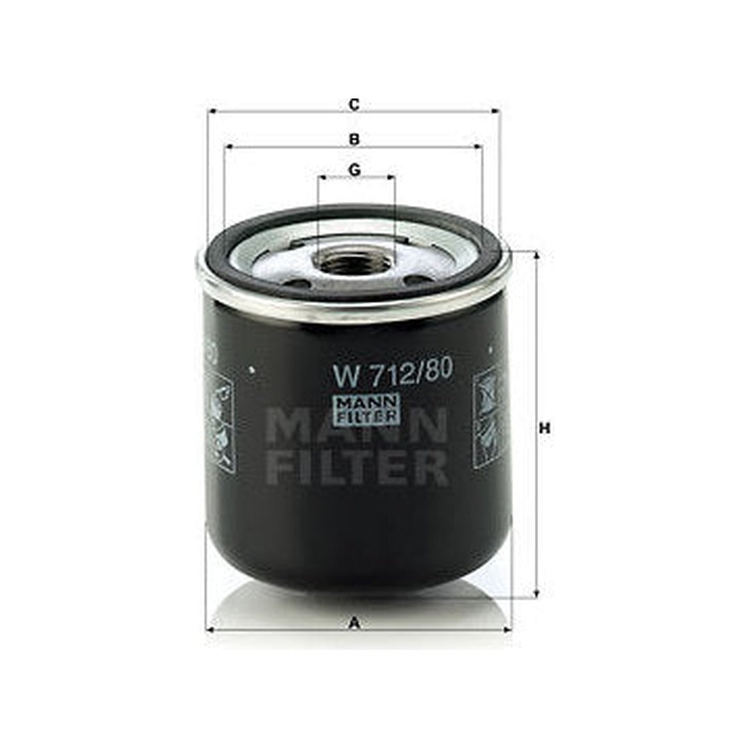 Saab Engine Oil Filter - Mann W712/81