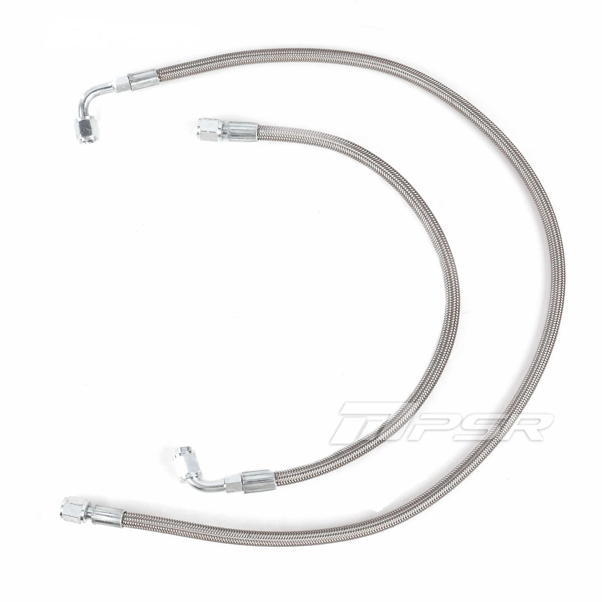 Pulsar Universal Performance Turbo Oil Feed Line 4AN – 4AN 90 Degree Straight Steel Braided