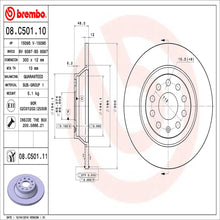 Brembo Rear Brake Disc 300mm - VW Golf VII, Passat B8, Tiguan, Arteon, Audi A3 8V/8P, Q3 8U/F3B, TT FV3/FV9, Skoda Superb III + more (NZ: Golf Mk7 / Mk7.5, Tiguan Mk2, Touran Mk2, TT Mk3, Tiguan Mk3) | 08.C501.11