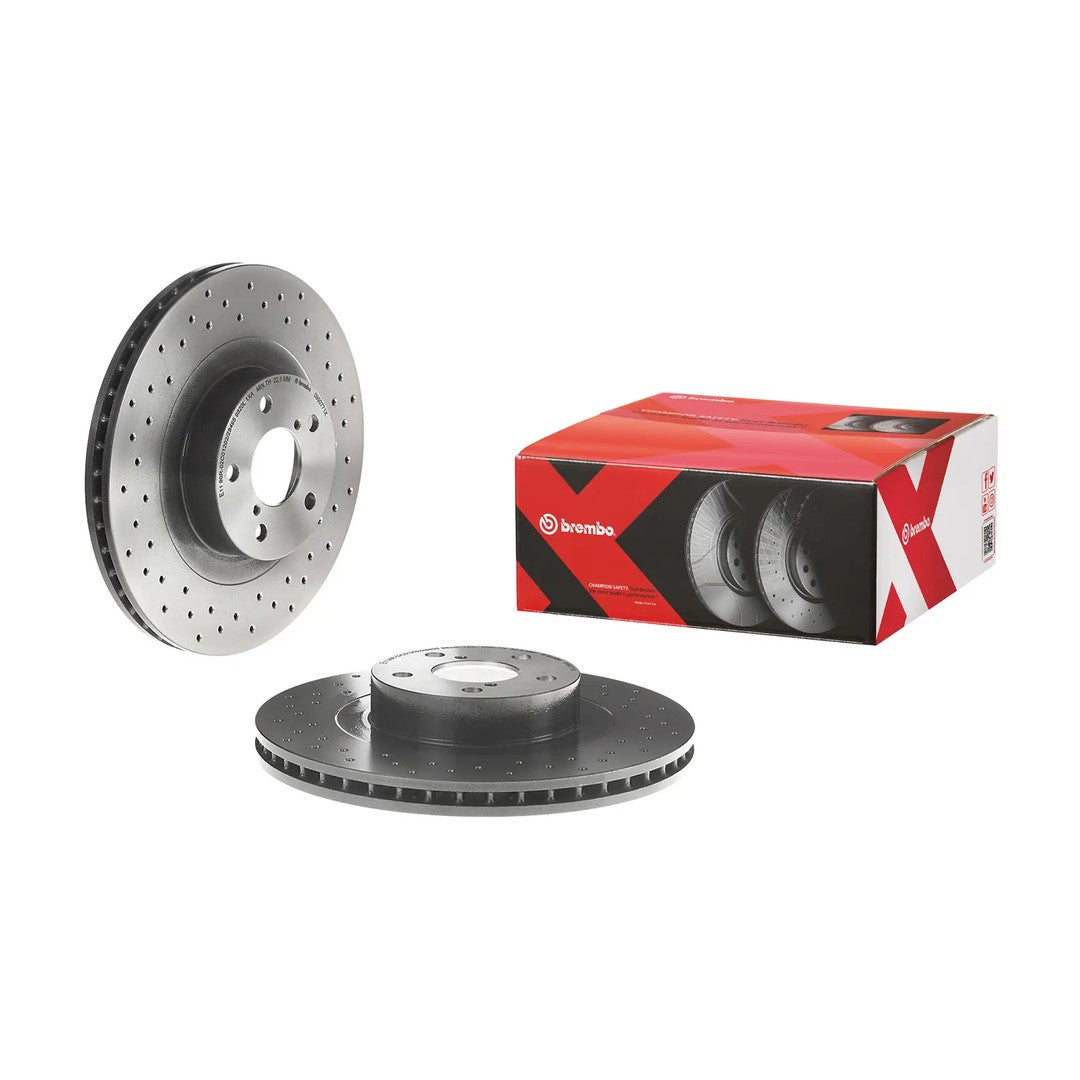 Brembo Xtra Front Drilled Brake Disc 293mm - Subaru Impreza WRX GC8/GD 1994-2005, Forester SF/SG, Outback BE/BH | 09.9077.1X