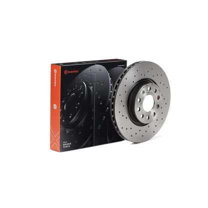 Brembo Xtra Front Drilled Brake Disc 312mm - VW Golf Mk5/Mk6/Mk7 GTI 1K/5K/5G, Audi A3 8P/8V, Skoda Octavia RS 1Z, Seat Leon 1P | 09.9772.1X