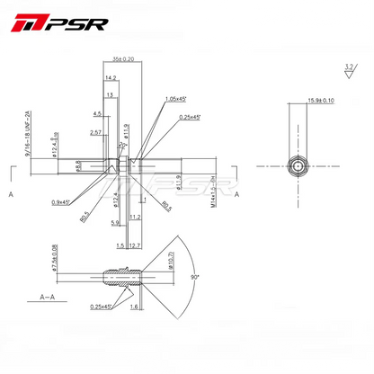 Pulsar PSR Turbo Water Cooling Fitting Kit -6 AN for PT/X28 PT/X30 PT/X35 GEN I/II PSR3584 GEN2 PTG25 PTG30 PTG35 PTG42