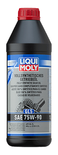 LIQUI MOLY FULLY SYNTHETIC GEAR OIL (GL5) SAE 75W-90