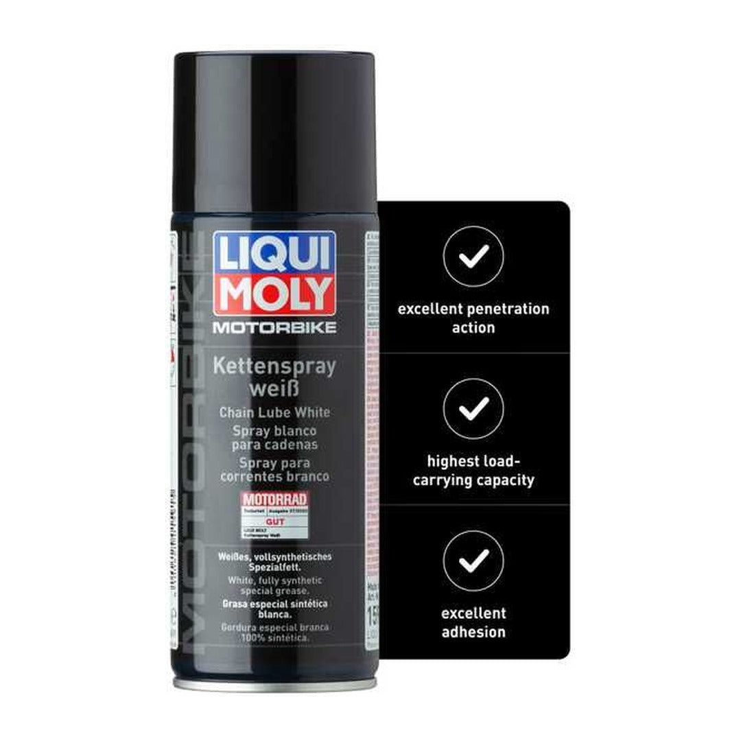 LIQUI MOLY MOTORBIKE CHAIN SPRAY WHITE 400ML
