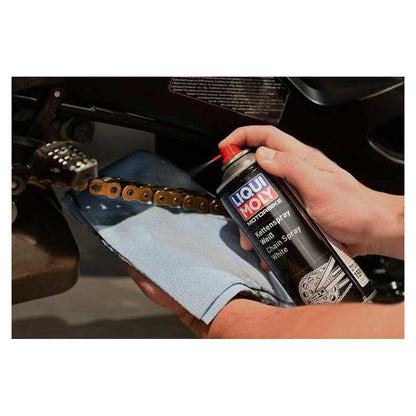 LIQUI MOLY MOTORBIKE CHAIN SPRAY WHITE 400ML