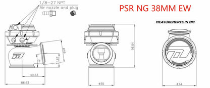 Pulsar PSR NEW GENERATION WASTEGATE 38mm V-Band External Wastegate