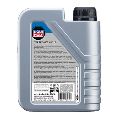 LIQUI MOLY TOP TEC 6600 0W-20 1L