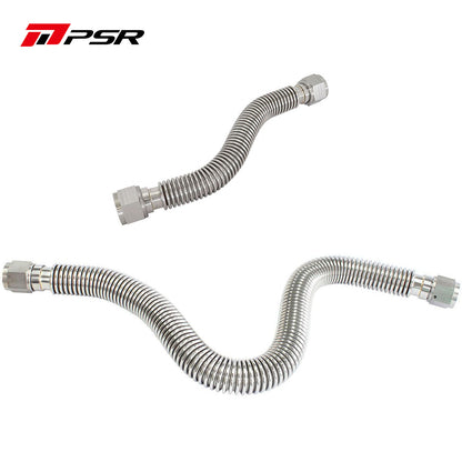PSR -12AN -10AN Stainless Steel Turbo Oil Drain/Return flexible Pipe 300mm/450mm/600mm