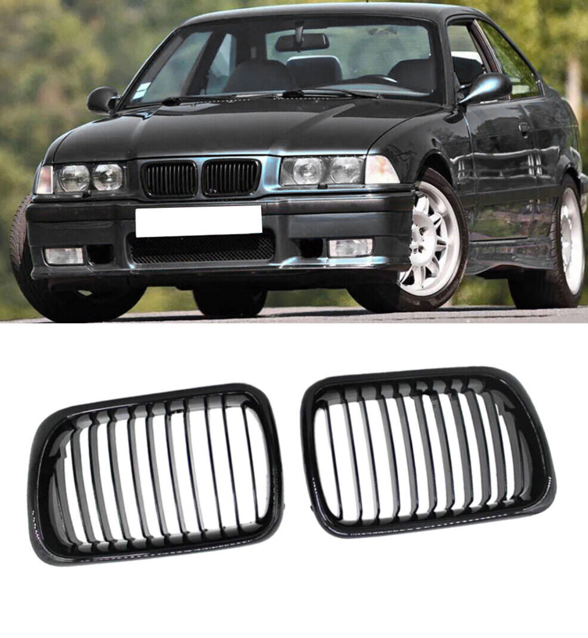 BMW E36 gloss black grill (Face Lift)