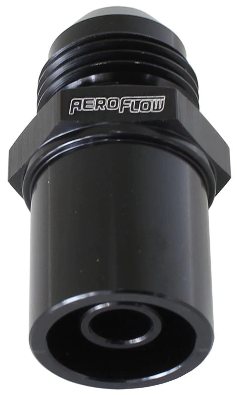 Press In Front Valve Cover Breather Adapter -8AN Black (20mm O.D) AF708-08FBLK