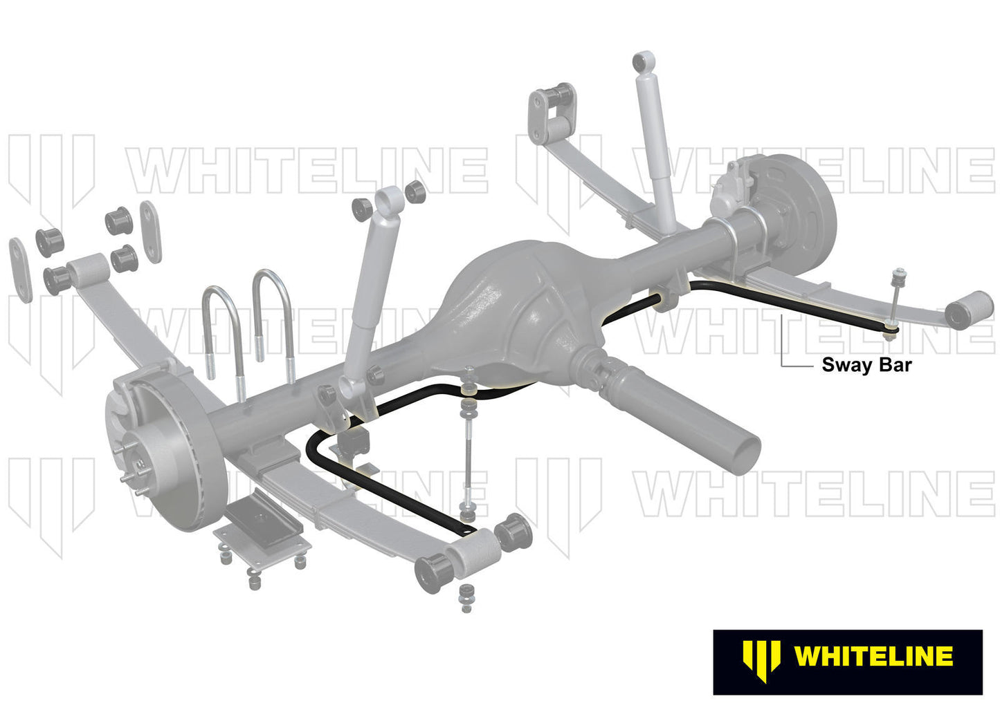 Whiteline Rear Sway Bar - 20mm Non Adjustable to Suit Ford Falcon AU, BA, BF Wagon, Ute and Cab Chas