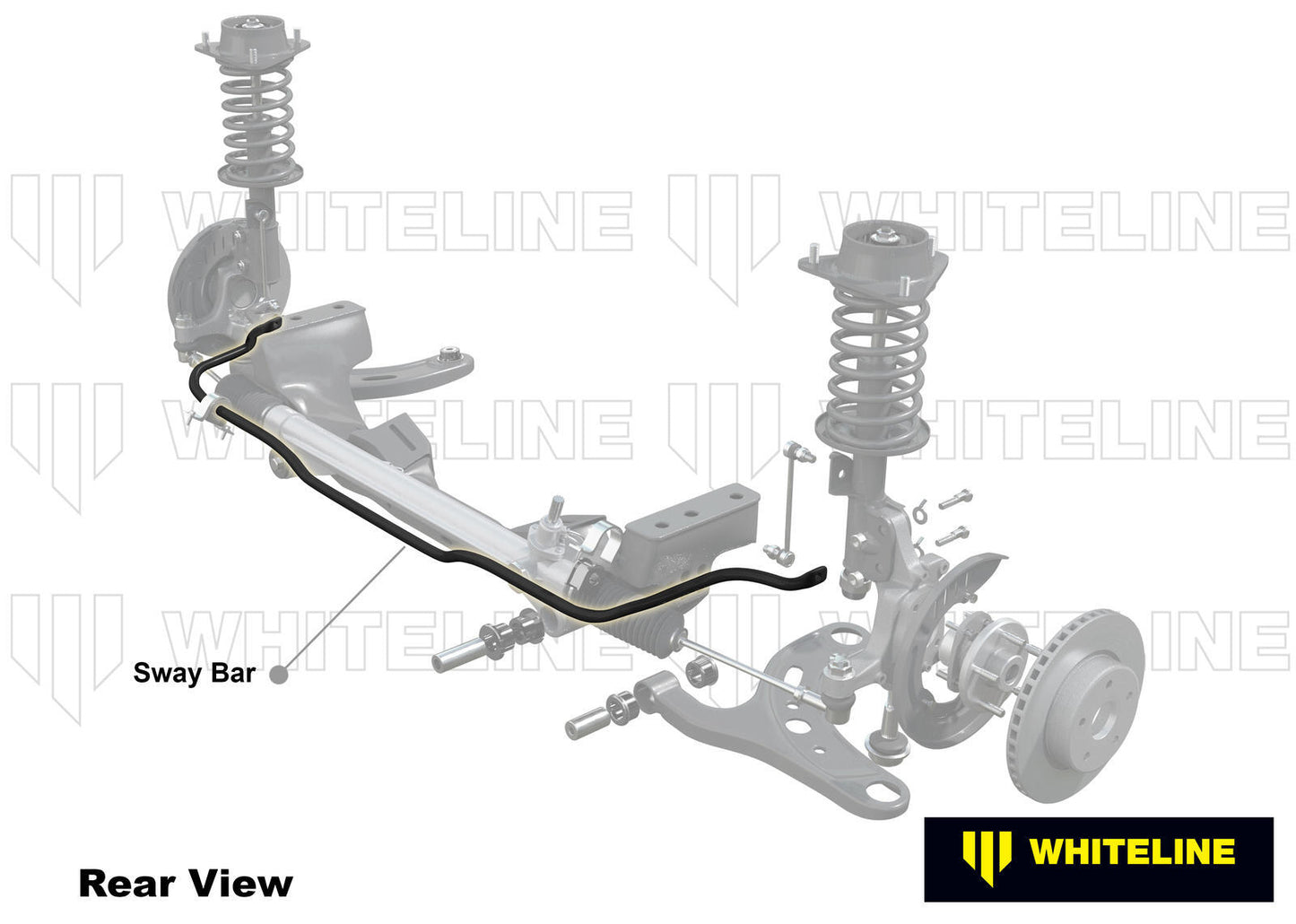 Whiteline Front Sway Bar - 27mm 2 Point Adjustable to Suit Honda Civic Type R VIII Gen FD2 | BHF77Z