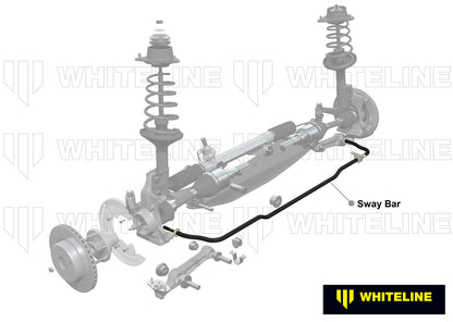 Whiteline Front Sway Bar - 24mm Non Adjustable to Suit Mazda RX-2, RX-3 | BMF92