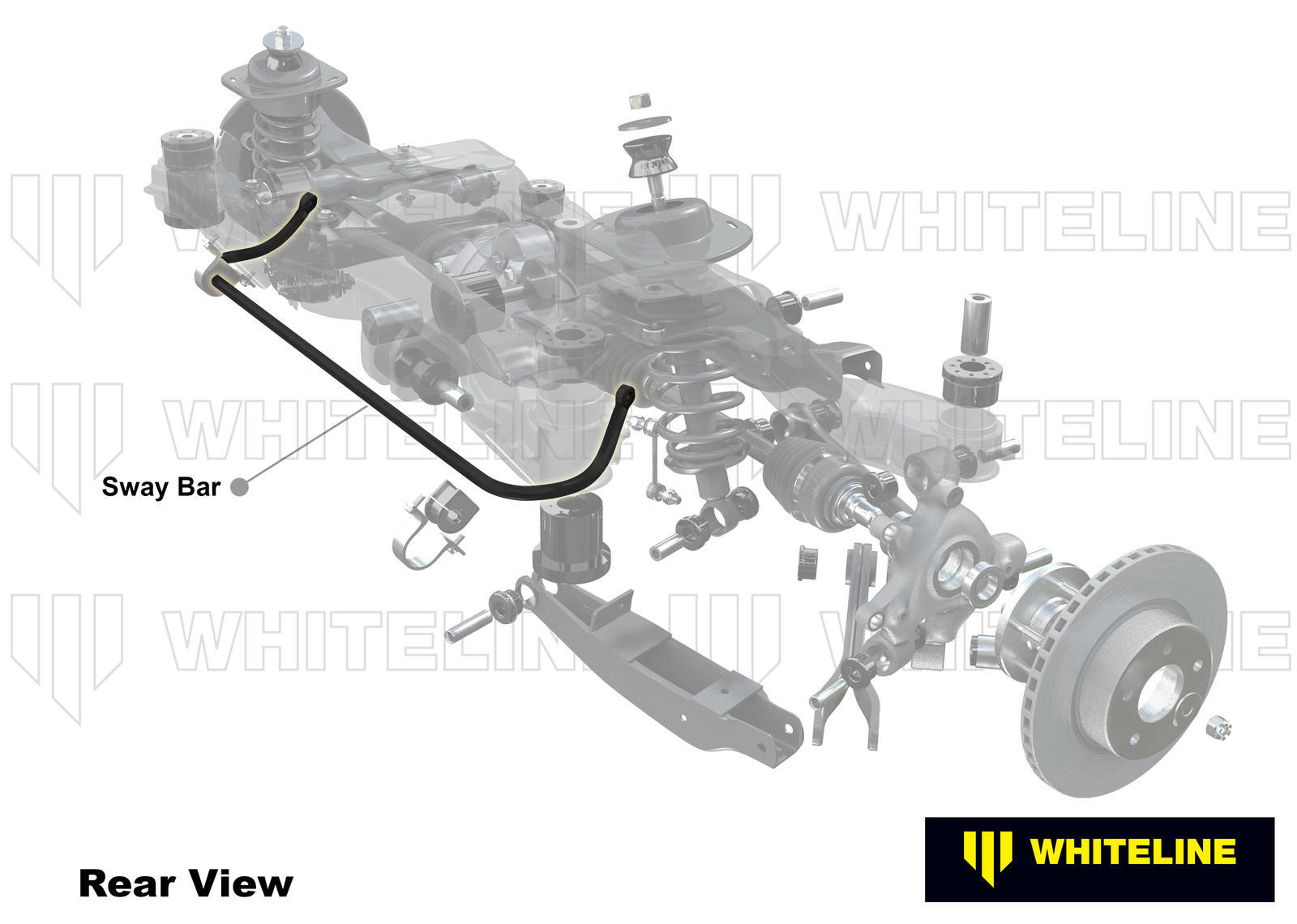 Whiteline Rear Sway Bar - 24mm 3 Point Adjustable to Suit Nissan 370Z Z34 and Skyline V36 | BNR37Z