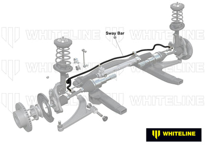 Whiteline Front Sway Bar - 24mm Non Adjustable to Suit Subaru Forester SG and Impreza GD WRX/STi | B