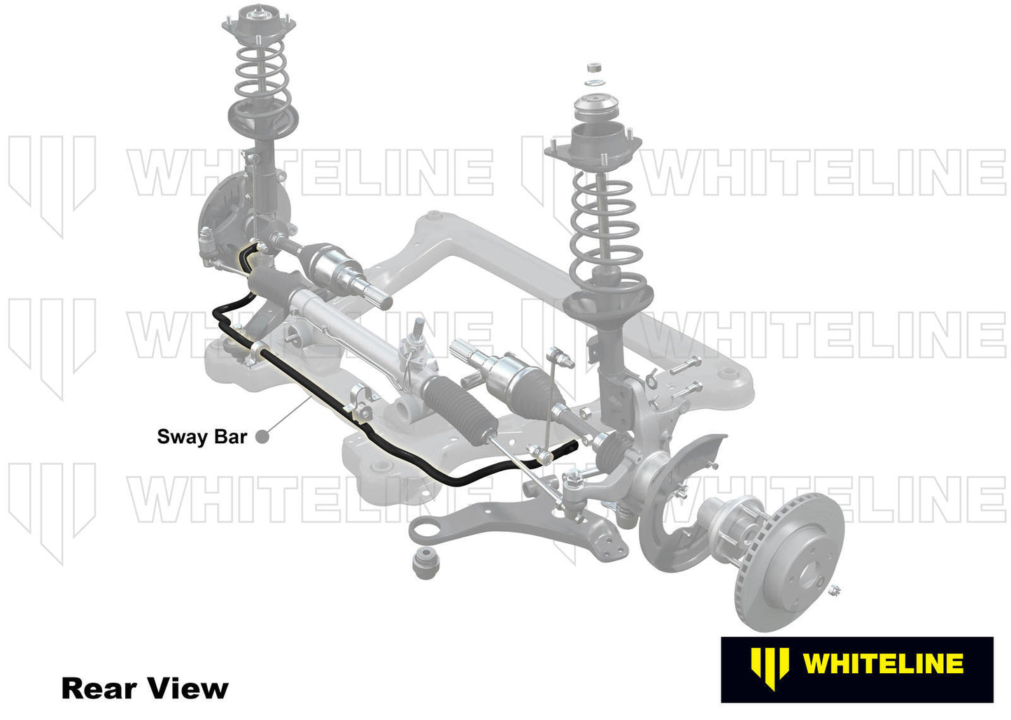 Whiteline Front Sway Bar - 22mm 2 Point Adjustable to Suit Subaru Impreza, Legacy, Outback | BSF35Z