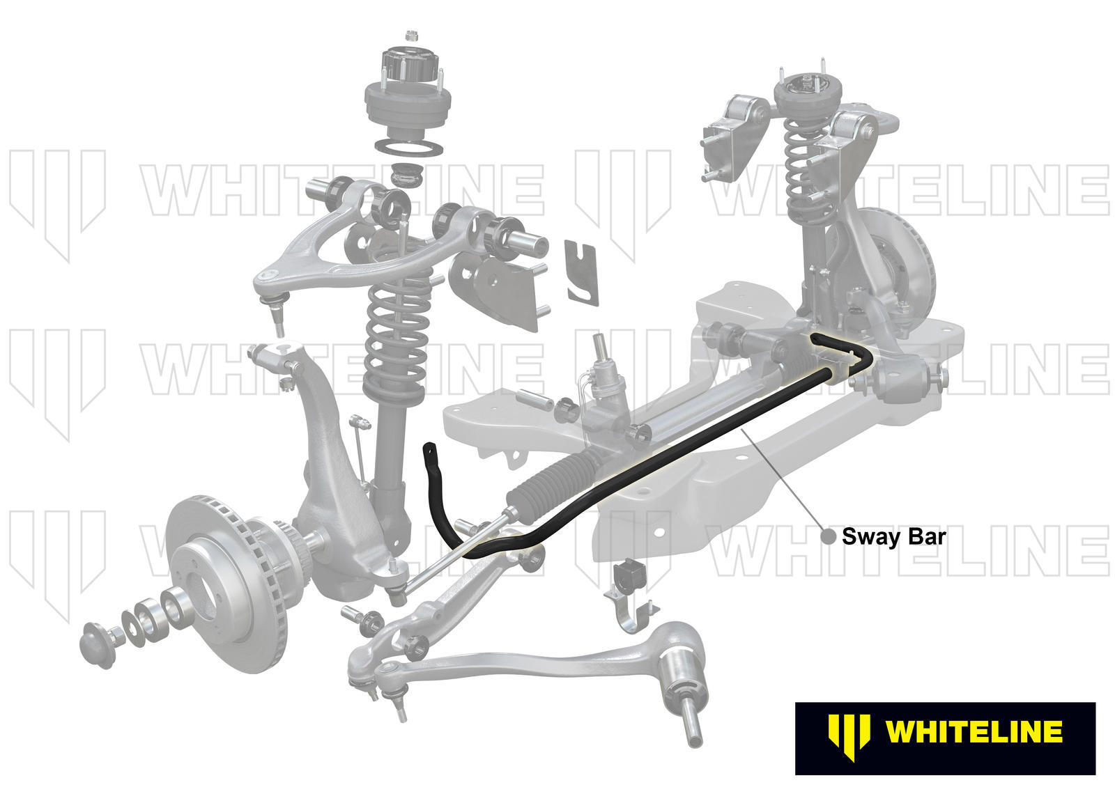 Whiteline Front Sway Bar - 30mm 3 Point Adjustable to Suit Tesla Model 3 | BTF101Z