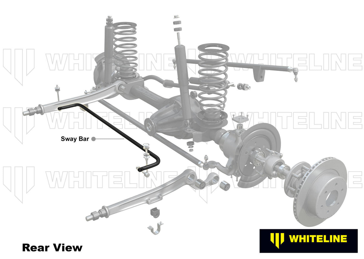 Whiteline Front Sway Bar - 33mm Non Adjustable to Suit Toyota Land Cruiser 76, 78 and 79 Series | BT