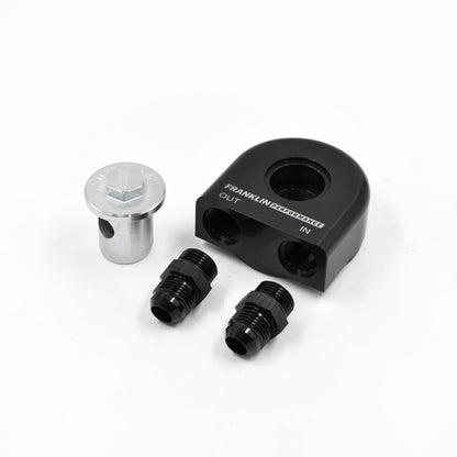 Oil Filter Relocation & Cooling Kit Low Profile Block Adaptor Version with Aeroflow Oil Cooler