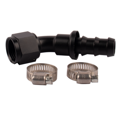PSR Push‑Lock Barb Hose Fitting — -10AN (Straight & 45°)