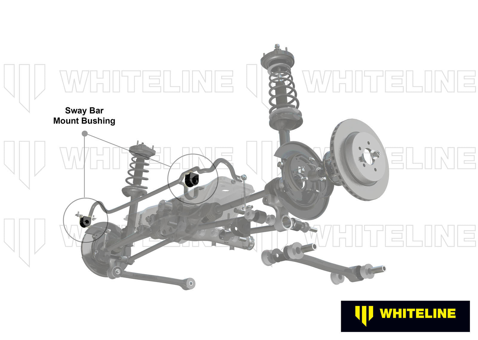 Whiteline Rear Sway Bar Mount - Kit 24mm to Suit Subaru Impreza, Legacy and Outback | KBR21-24