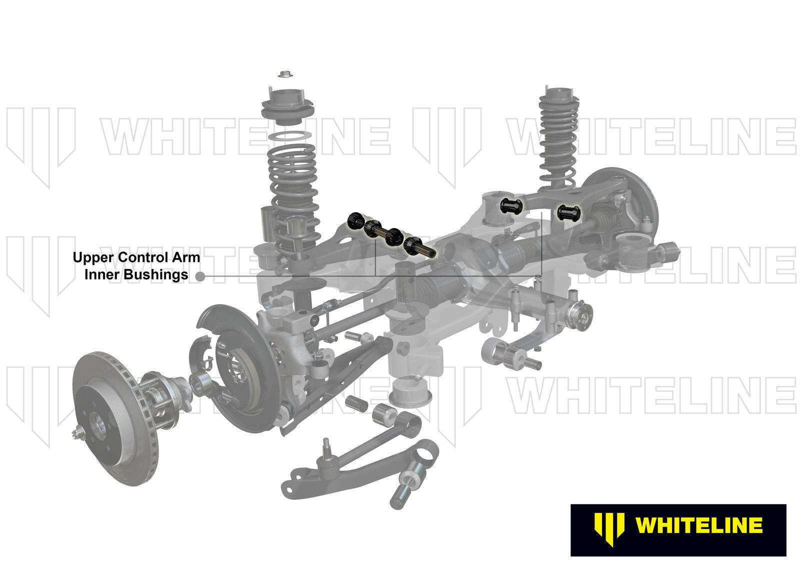 Whiteline Rear Control Arm Upper - Inner Bushing Kit Double Offset to Suit Chrysler, Citroen, Dodge,