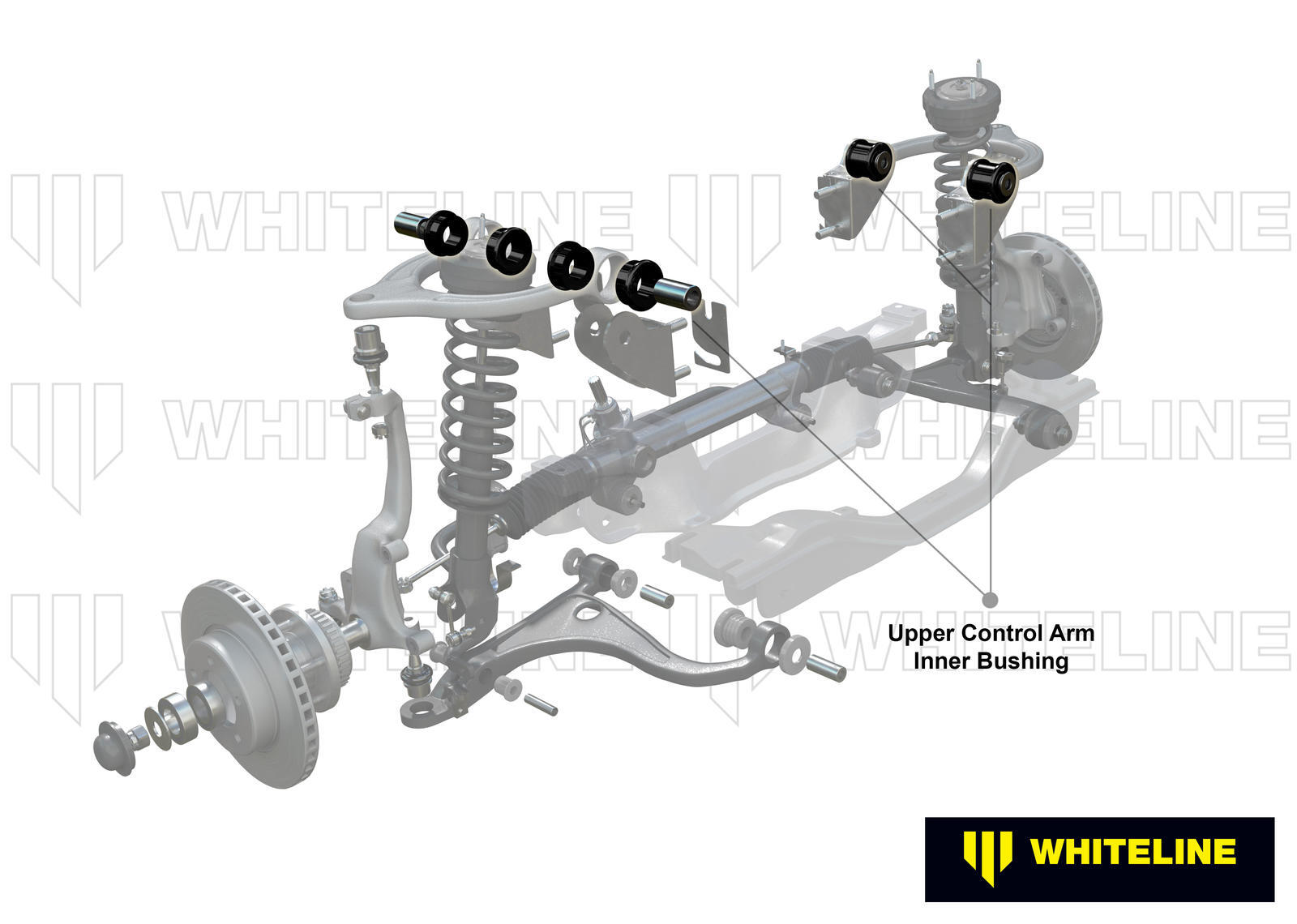 Whiteline Front Control Arm Upper - Bushing Kit Double Offset to Suit Honda Civic VI Gen and CR-V RD
