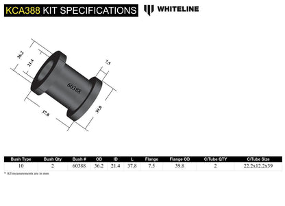 Whiteline Rear Bump Steer - Correction Kit to Suit Mitsubishi Lancer Evo IV-IX | KCA388