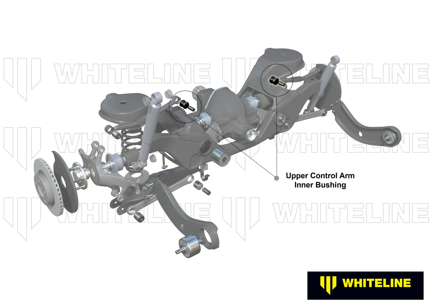 Whiteline Rear Control Arm Upper - Bushing Kit Double Offset to Suit Ford Focus, Mazda3 and Volvo C3
