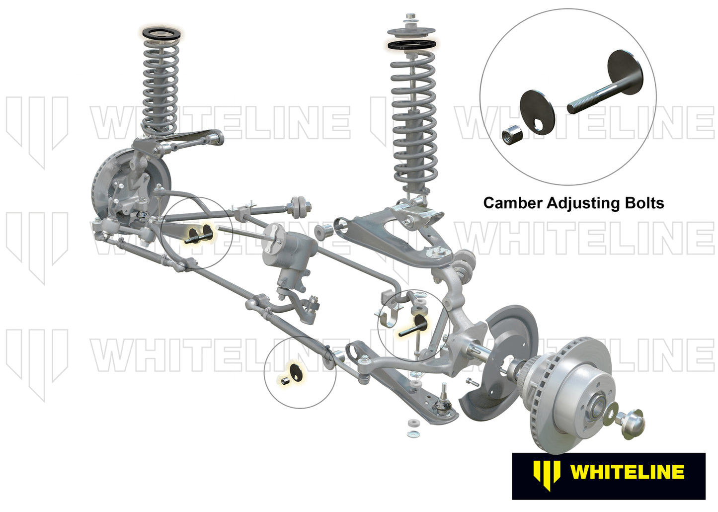 Whiteline Front Control Arm Lower - Inner Camber Bolt Kit to Suit Ford Falcon/Fairlane XR-XD and Mus