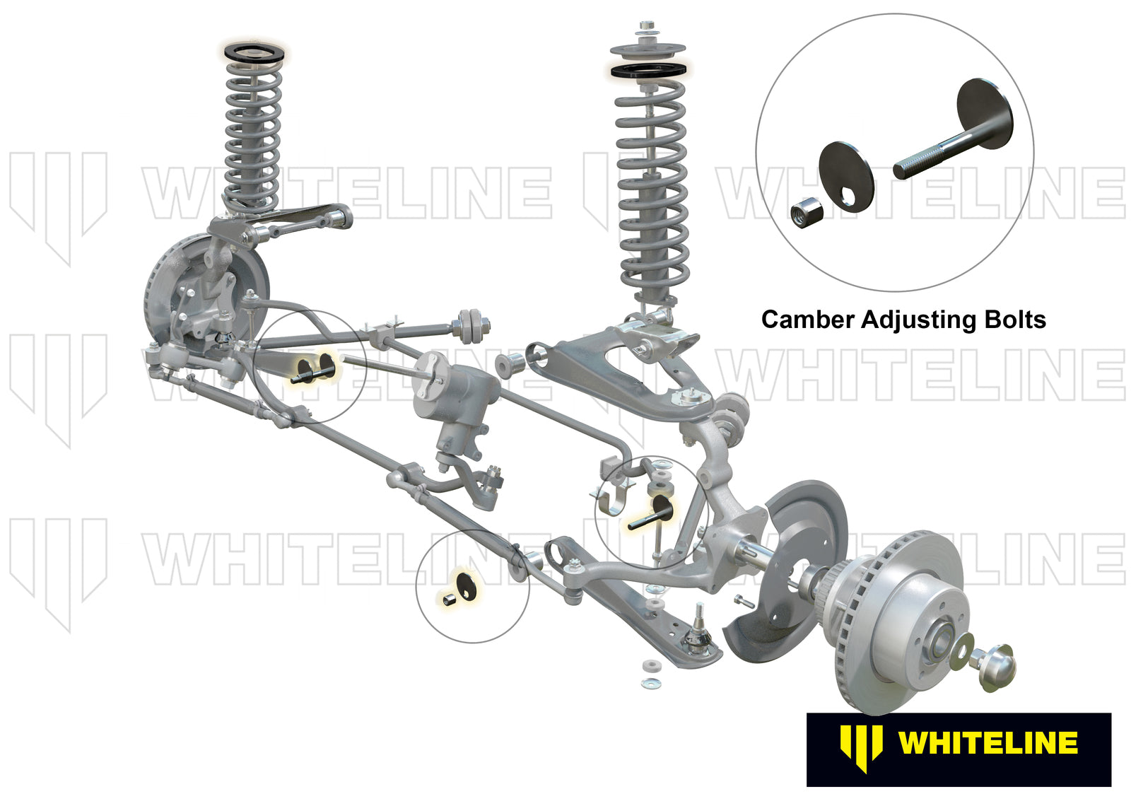 Whiteline Front Control Arm Lower - Inner Camber Bolt Kit to Suit Ford Falcon/Fairlane XR-XD and Mus
