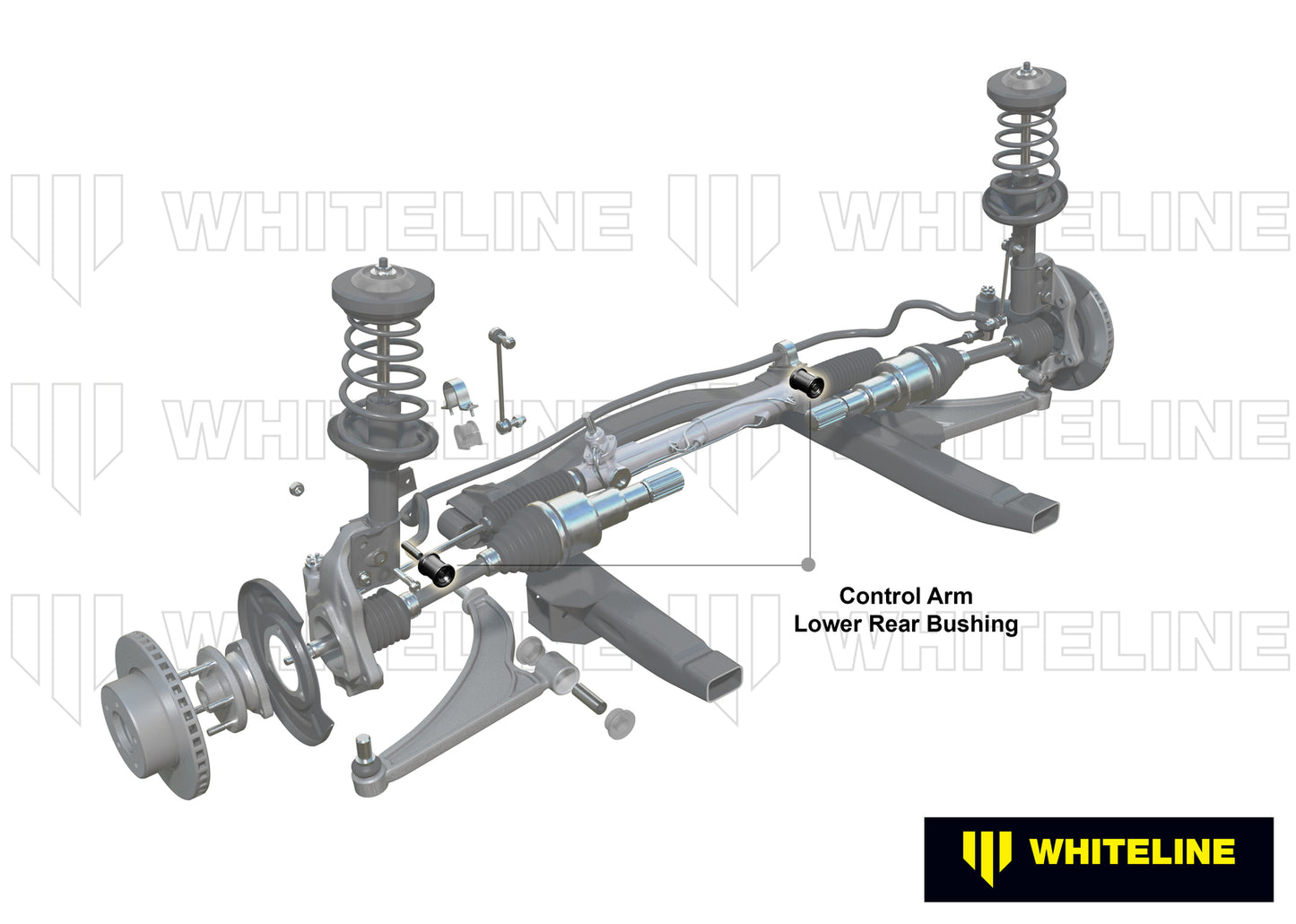 Whiteline Front Control Arm Lower - InnerRear Bushing Double Offset Kit to Suit Mitsubishi Lancer Ev