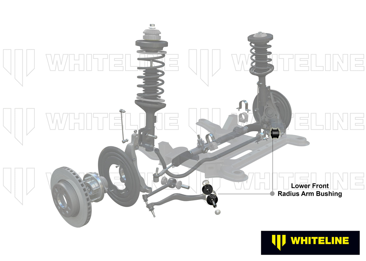 Whiteline Front Radius Arm Lower - Bushing Kit Double Offset to Suit BMW 1, 2, 3 and 4 Series | KCA4