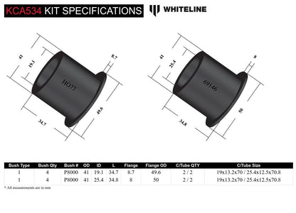 Rear Control Arm - Lower Outer&nbsp;Bushing KitThis IRS suspension systems suffers from uneven rear