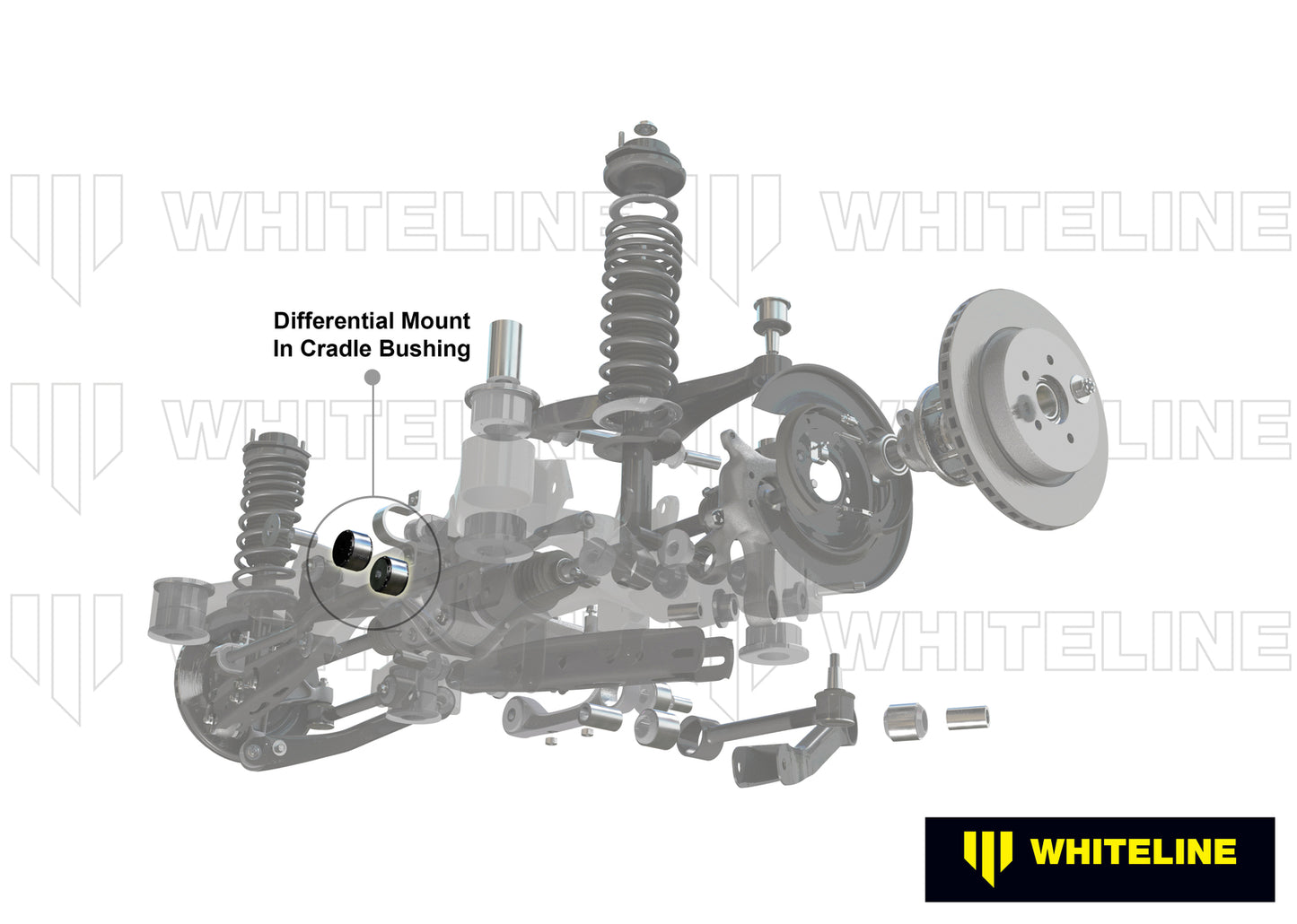 Whiteline Rear Differential Mount - Rear Bushing Kit to Suit Subaru BRZ and Toyota 86 | KDT924
